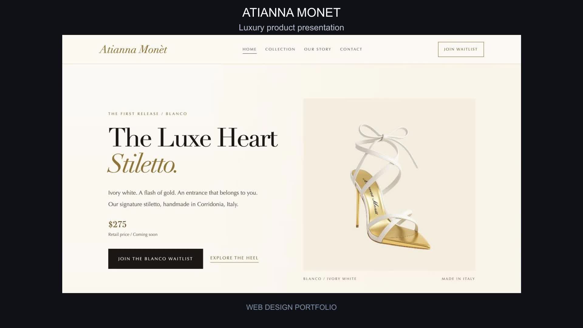 Atianna Monet ivory footwear product view